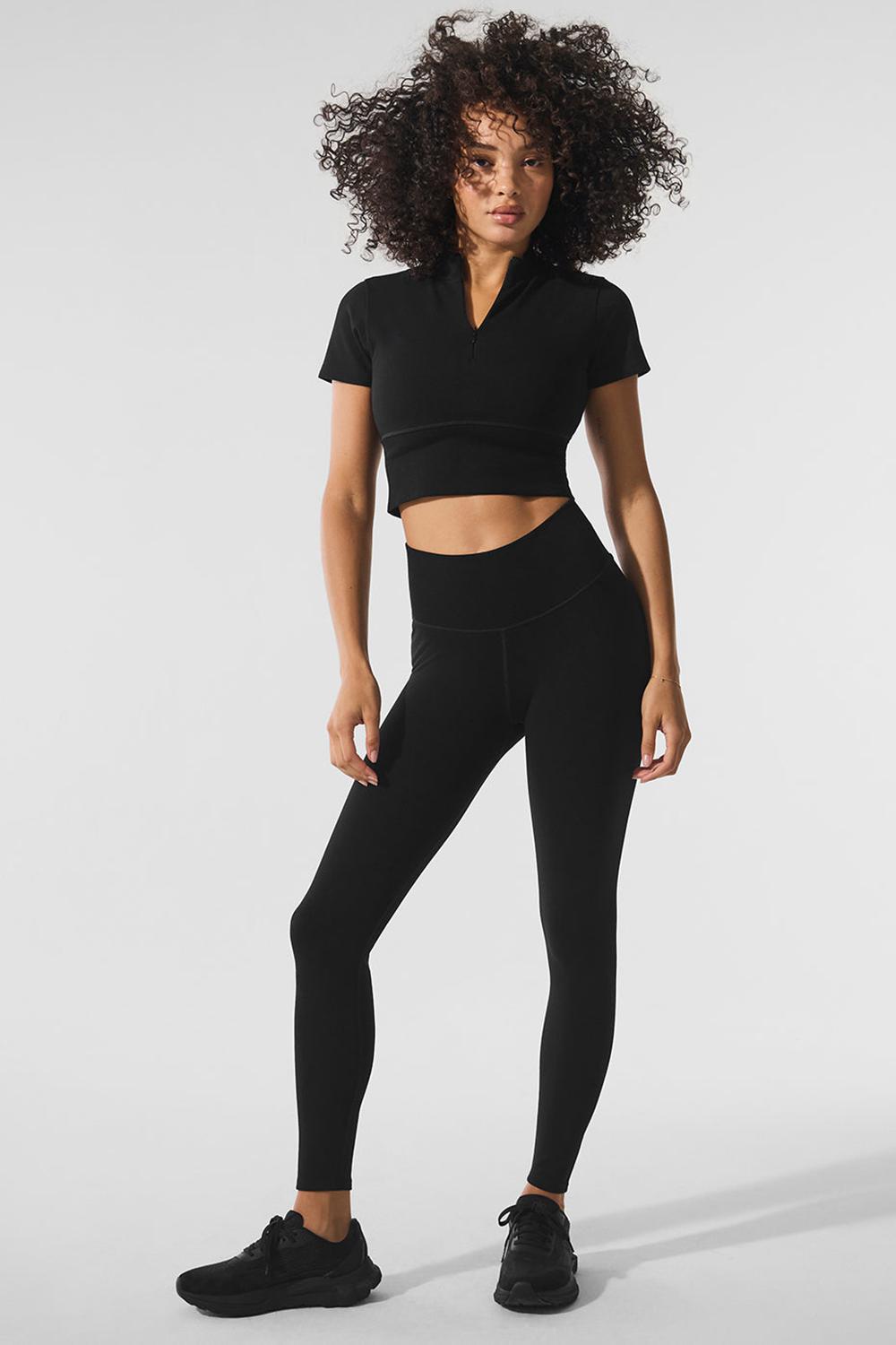 Alo Yoga Seamless Winter Warm Plush Cropped Donna Short Sleeve Nere | Italia  RWV-732148