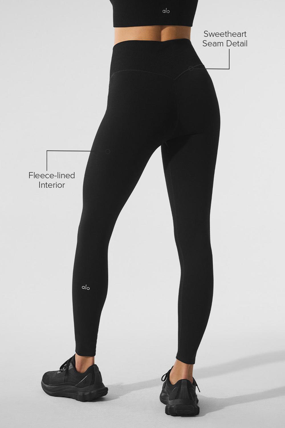 Alo Yoga Seamless Winter Warm Plush High-Waist 7/8 Donna Legging Nere | Italia  WGE-810275