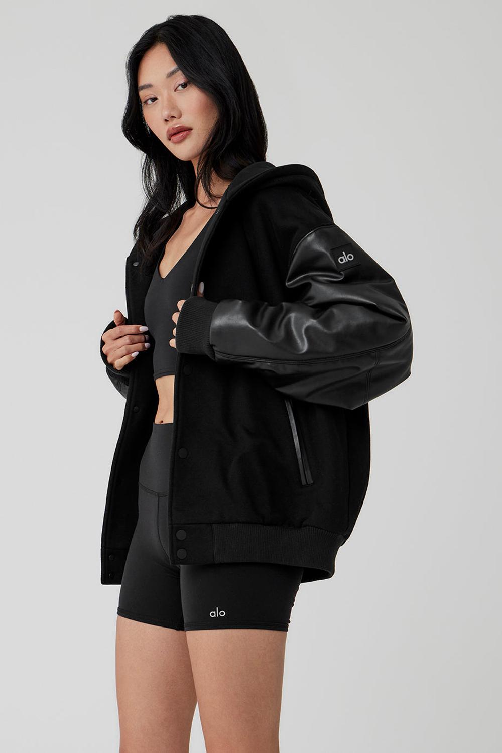 Alo Yoga Select Hooded Bomber Donna Giacca Nere | Italia  NYJ-096147