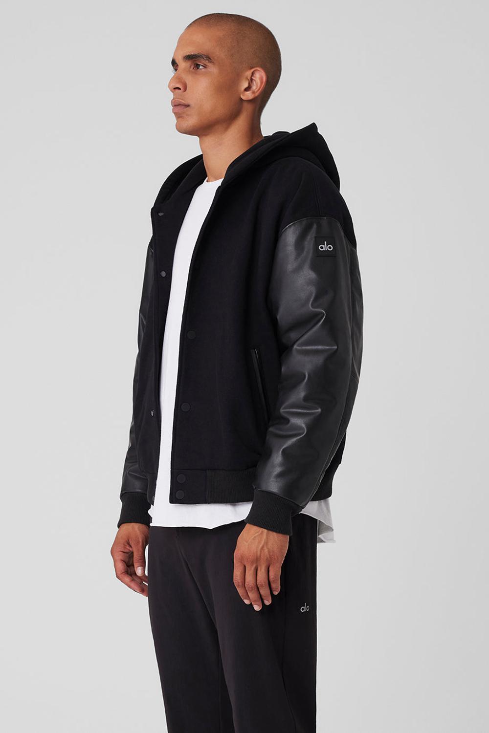 Alo Yoga Select Hooded Bomber Uomo Giacca Nere | Italia  KUS-568094