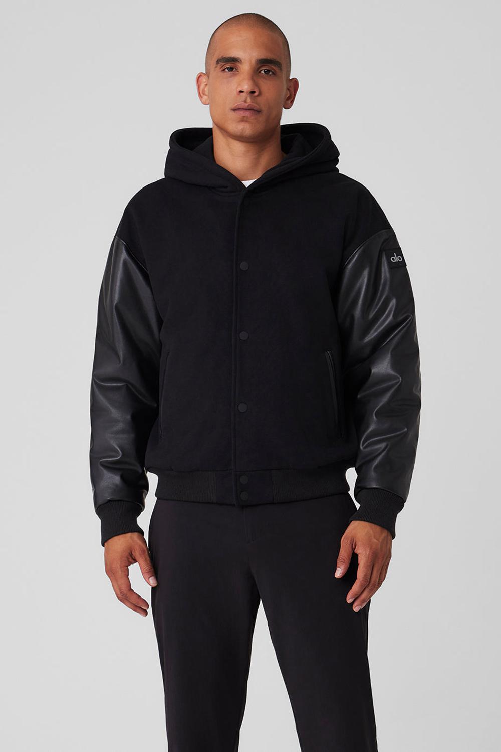 Alo Yoga Select Hooded Bomber Uomo Giacca Nere | Italia  KUS-568094
