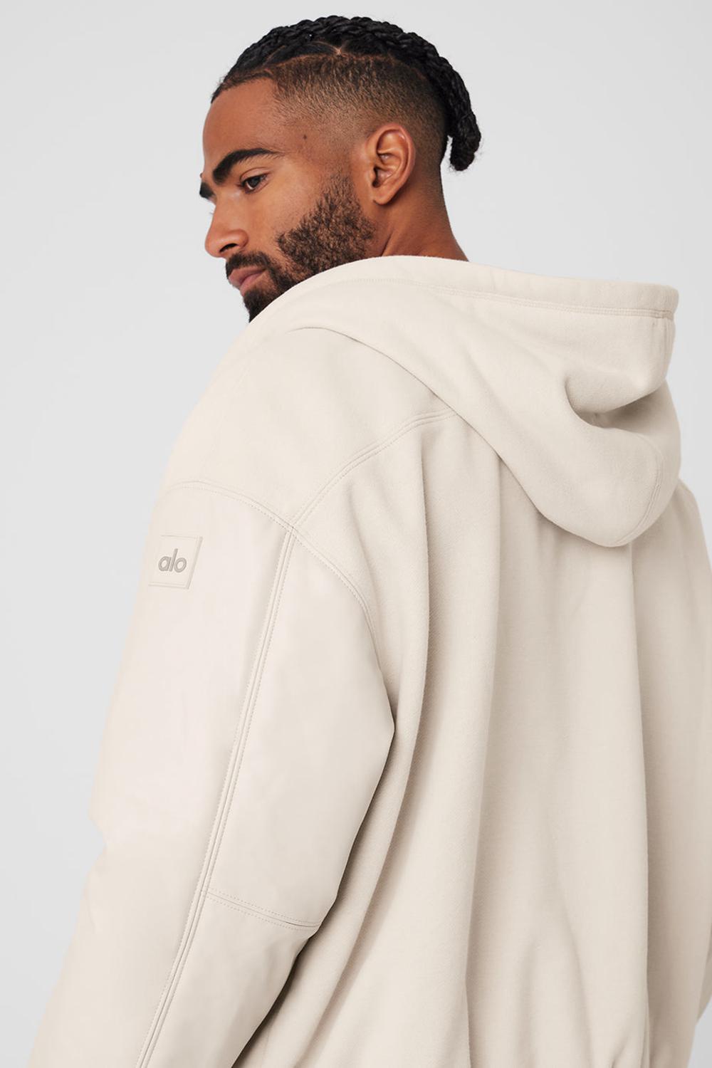 Alo Yoga Select Hooded Bomber Uomo Giacca Bone | Italia  KLI-273861