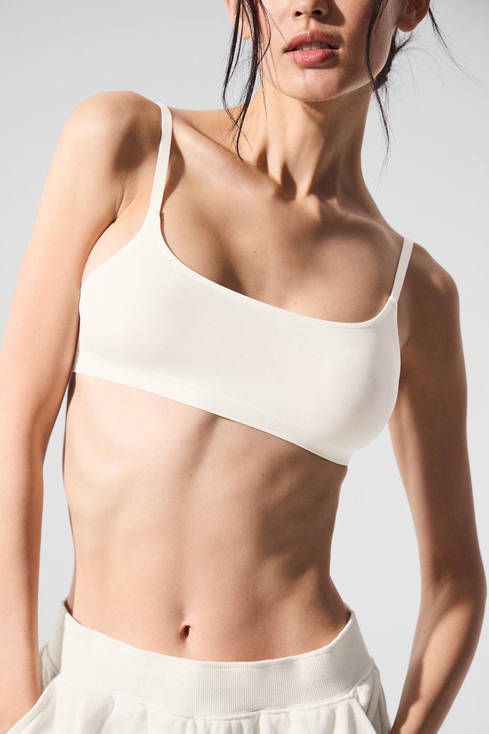 Alo Yoga Sheer Glow Donna Reggiseno Ivory | Italia  HDA-372061