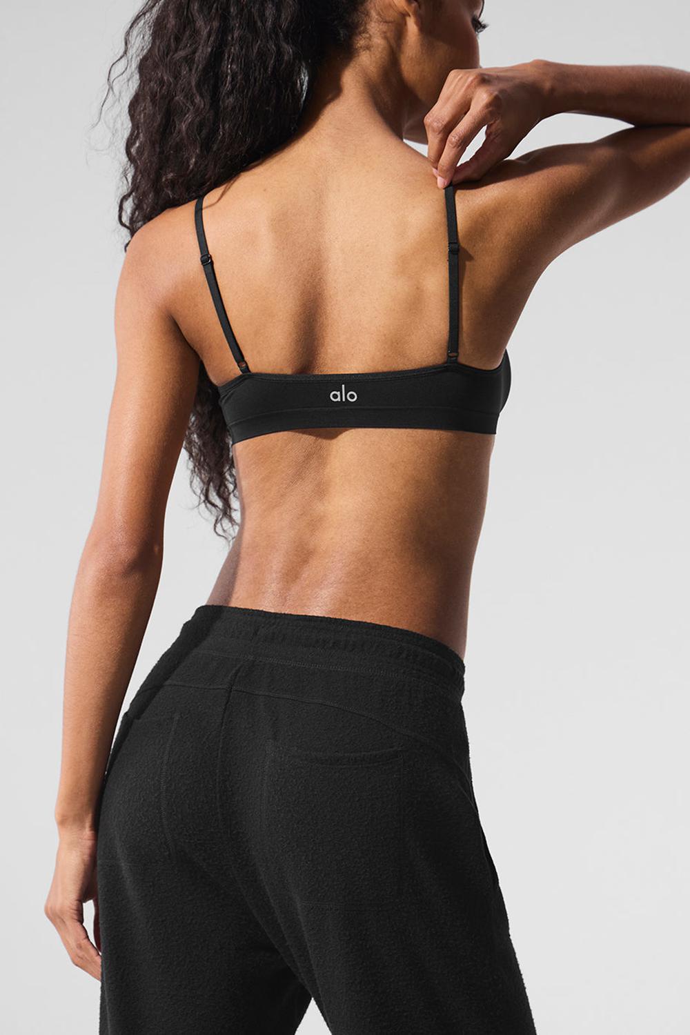 Alo Yoga Sheer Glow Donna Reggiseno Nere | Italia  CIT-130968