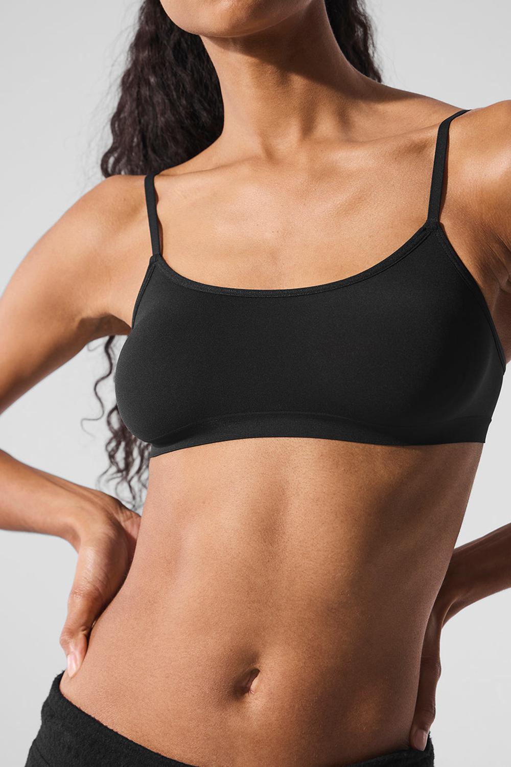 Alo Yoga Sheer Glow Donna Reggiseno Nere | Italia  CIT-130968