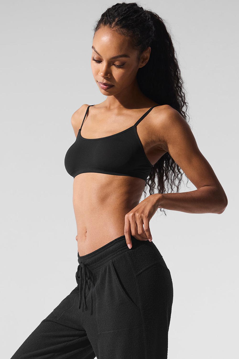 Alo Yoga Sheer Glow Donna Reggiseno Nere | Italia  CIT-130968