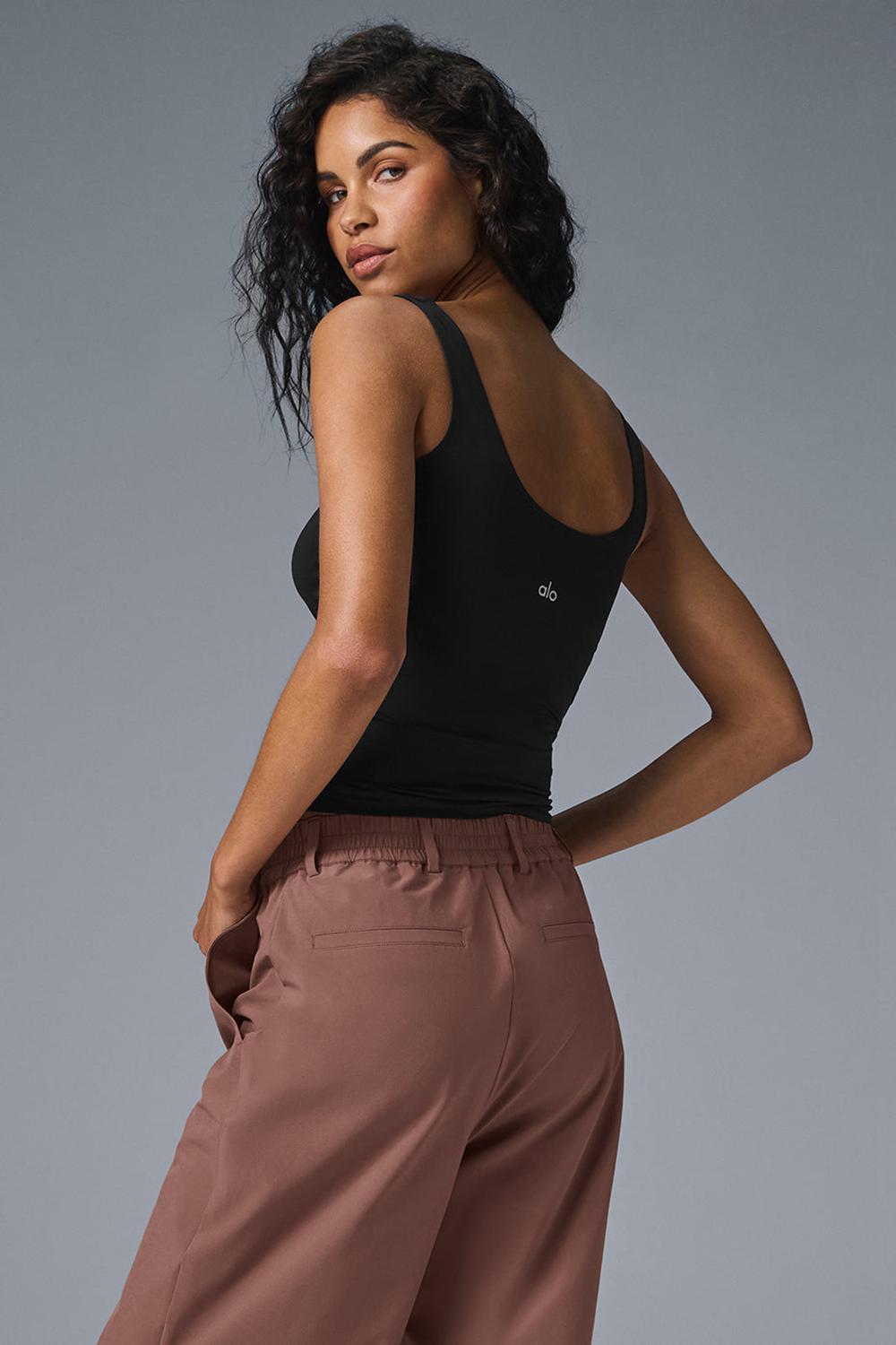 Alo Yoga Sheer Glow Donna Tank Nere | Italia  FJR-526734