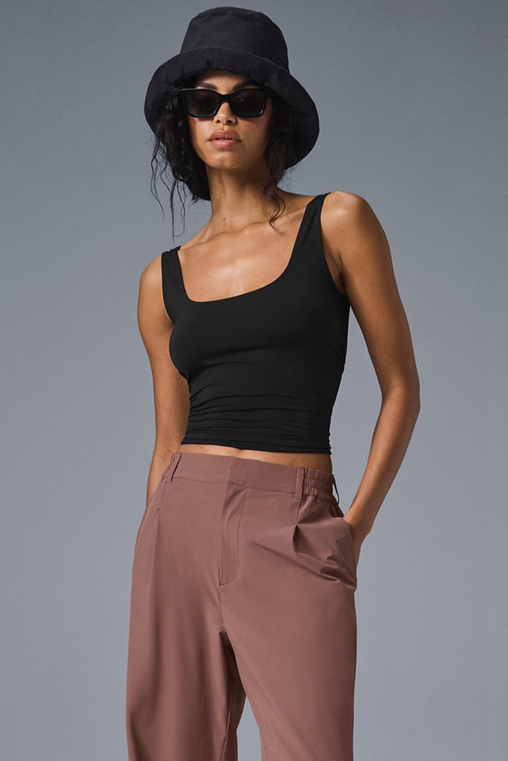 Alo Yoga Sheer Glow Donna Tank Nere | Italia  FJR-526734