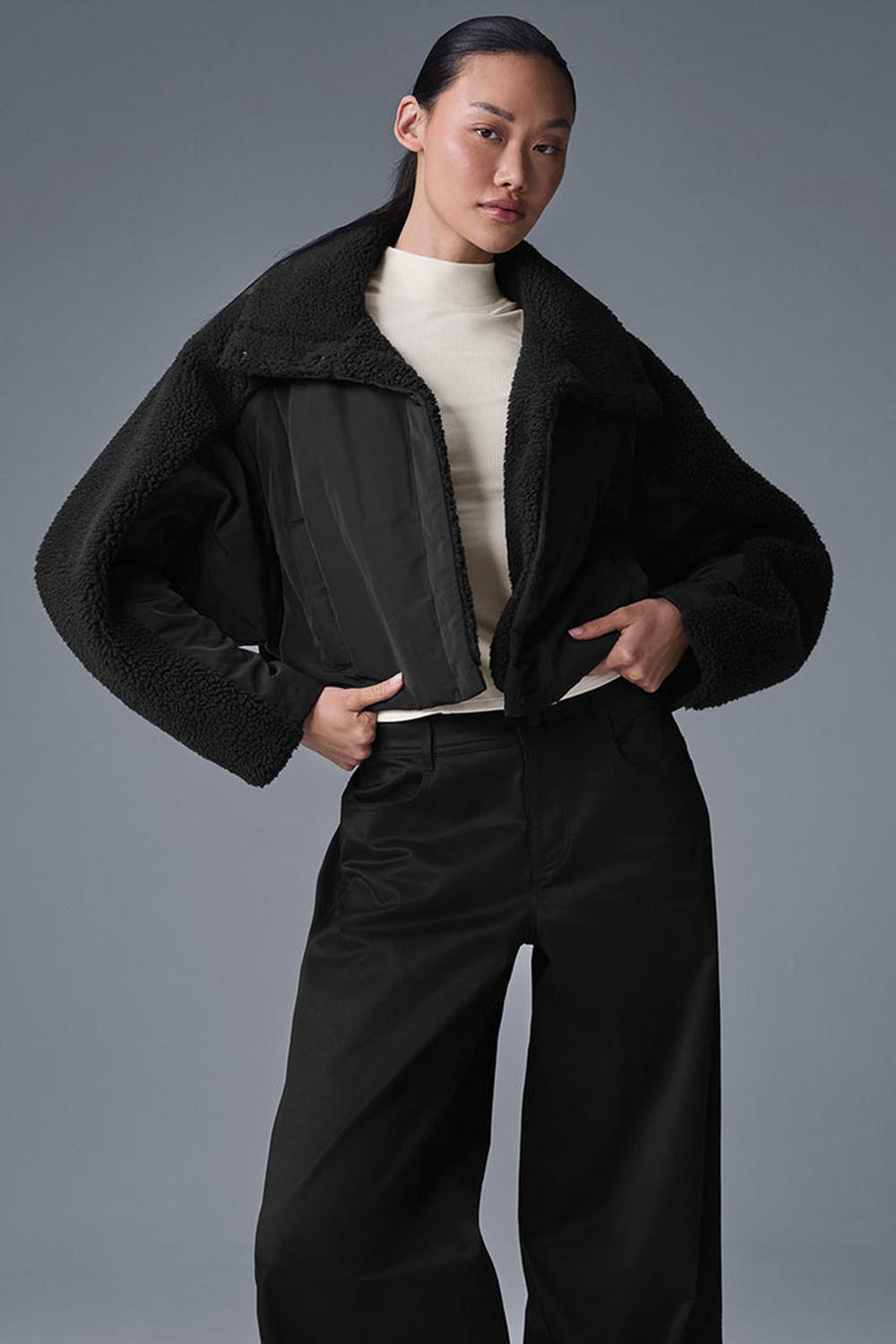 Alo Yoga Sherpa Cozy Escape Donna Giacca Puffer Nere Nere | Italia  HOI-723054