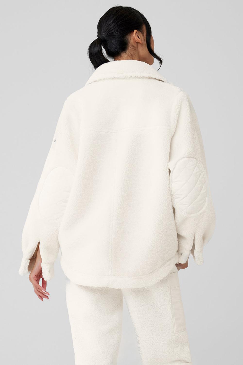 Alo Yoga Sherpa Edge Shacket Donna Giacca Ivory | Italia  IEY-829364