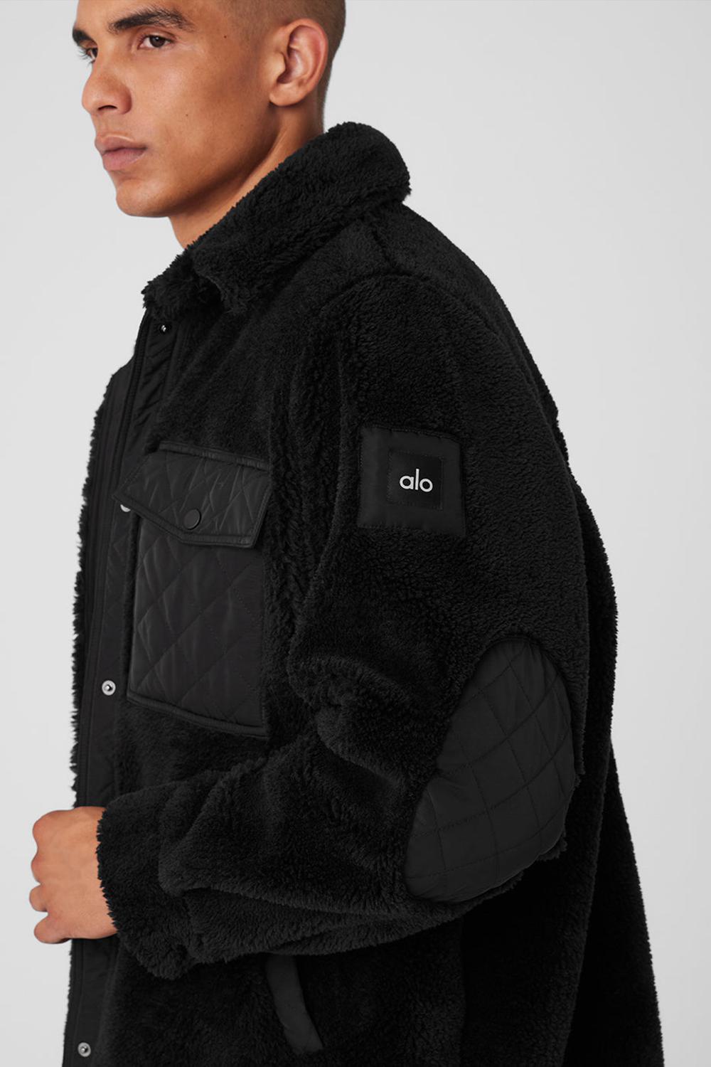 Alo Yoga Sherpa Edge Shacket Uomo Giacca Nere | Italia  XJR-037859