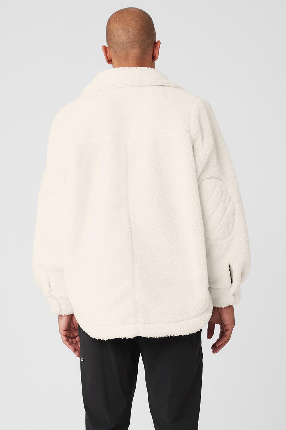 Alo Yoga Sherpa Edge Shacket Uomo Giacca Ivory | Italia  EVH-678349