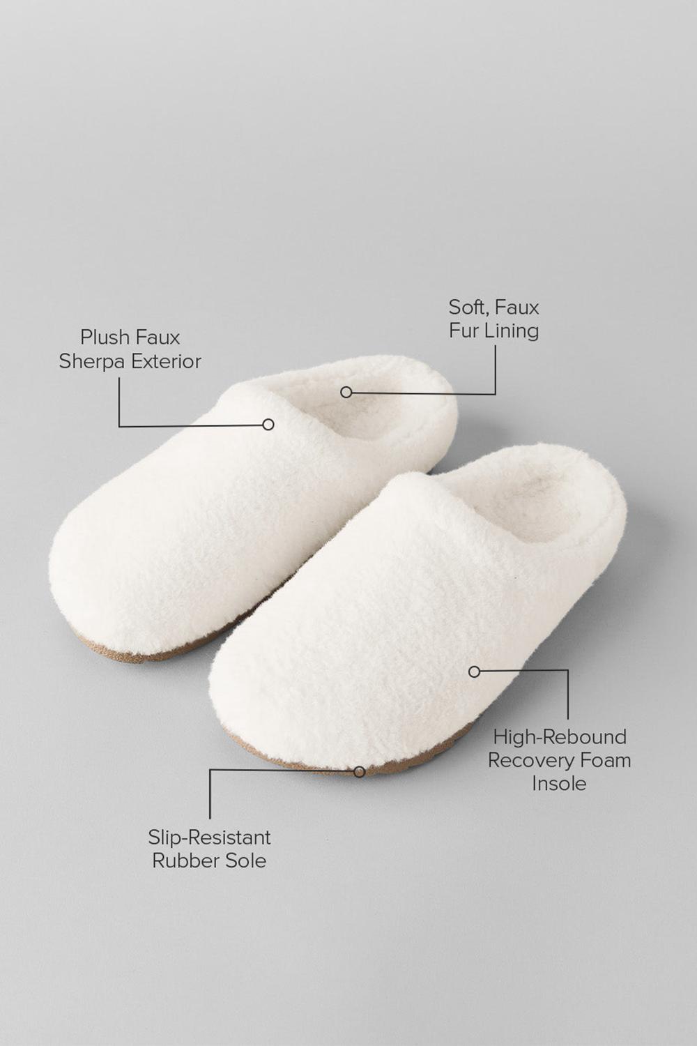 Alo Yoga Sherpa Recovery Donna Slipper Ivory | Italia  IRN-106492