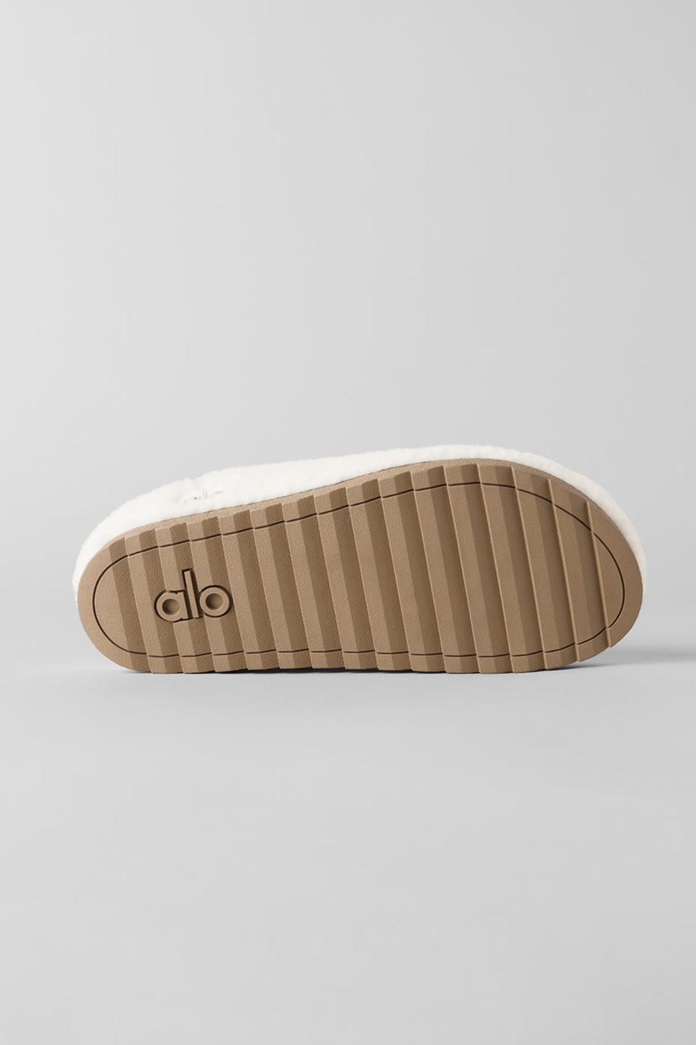Alo Yoga Sherpa Recovery Donna Slipper Ivory | Italia  IRN-106492