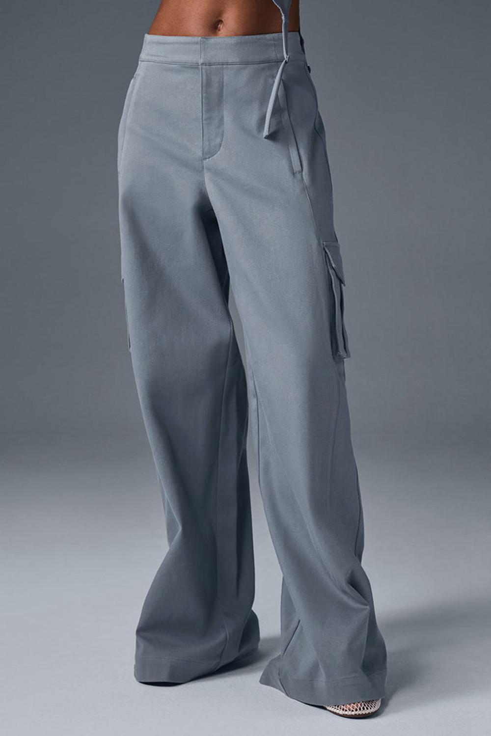 Alo Yoga Show Off Cargo Wide Leg (Long) Donna Pant Grigie | Italia  AIE-946813