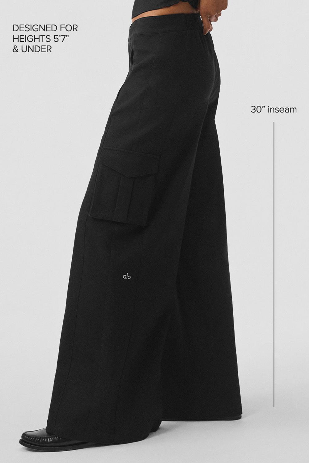 Alo Yoga Show Off Cargo Wide Leg (Regular) Donna Pant Nere | Italia  PKO-971062