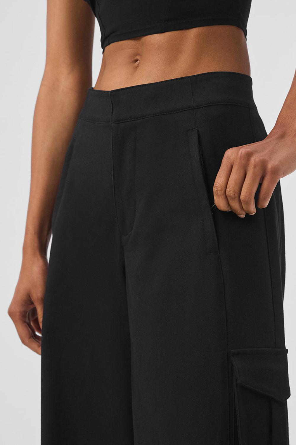 Alo Yoga Show Off Cargo Wide Leg (Regular) Donna Pant Nere | Italia  PKO-971062