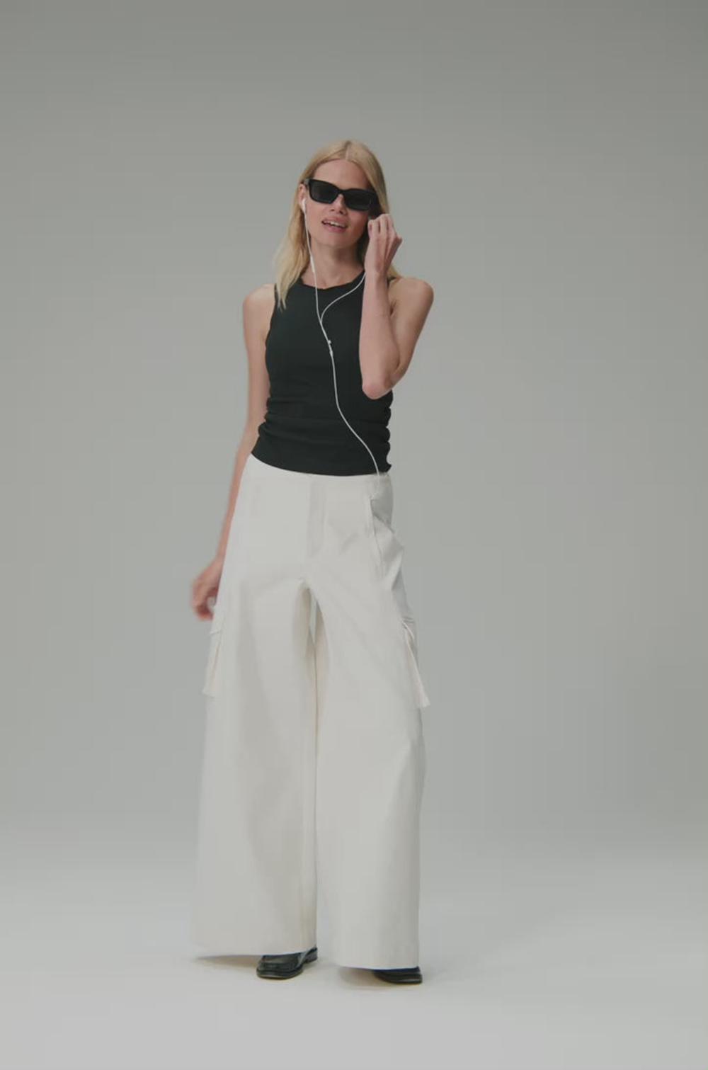 Alo Yoga Show Off Cargo Wide Leg (Regular) Donna Pant Nere | Italia  PKO-971062