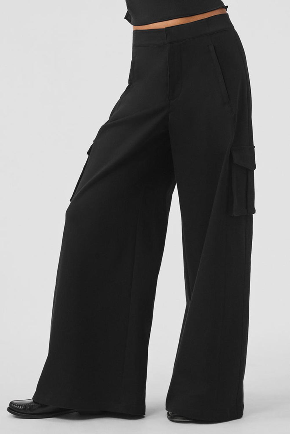 Alo Yoga Show Off Cargo Wide Leg (Regular) Donna Pant Nere | Italia  PKO-971062