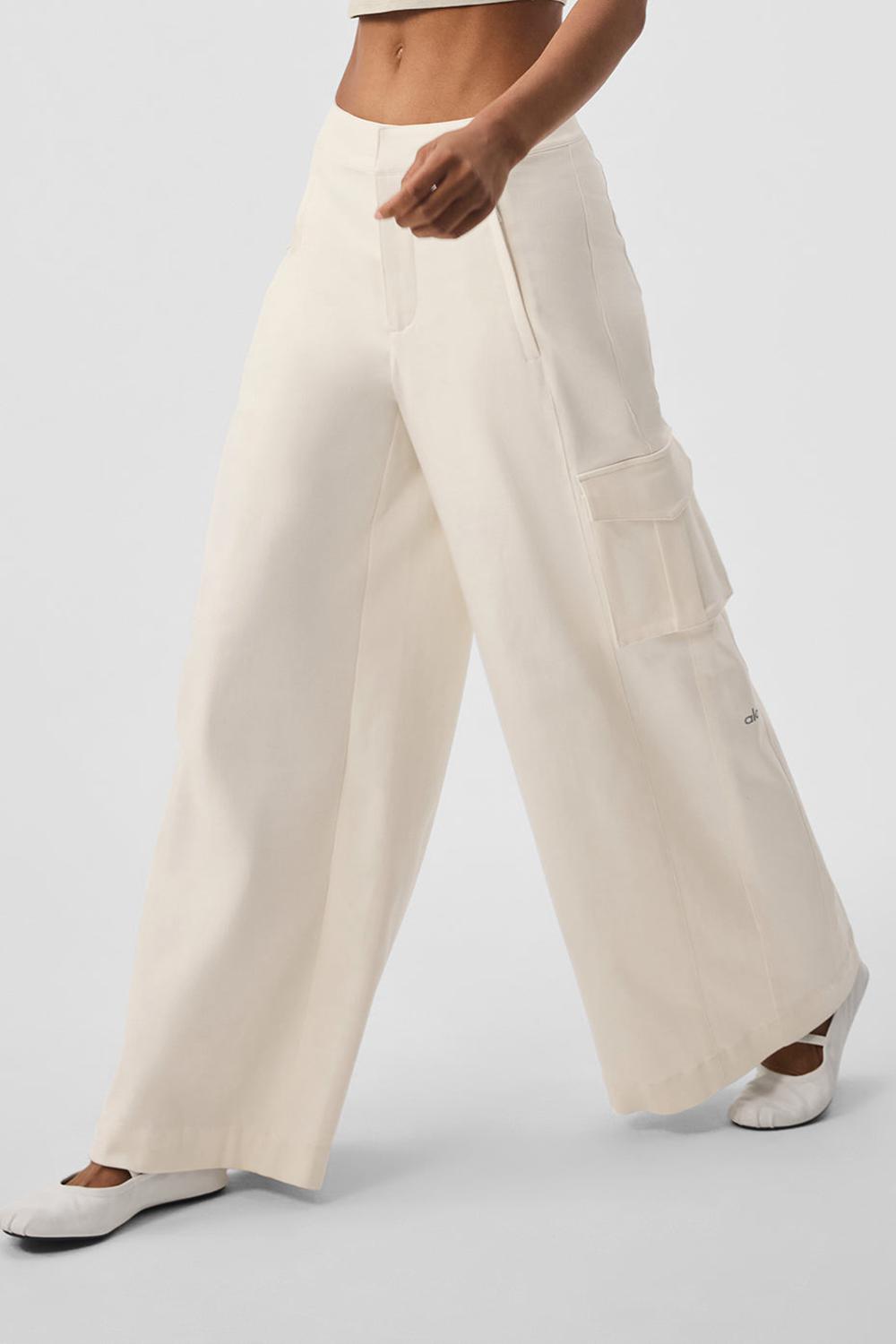 Alo Yoga Show Off Cargo Wide Leg (Regular) Donna Pant Ivory | Italia  VNA-021978