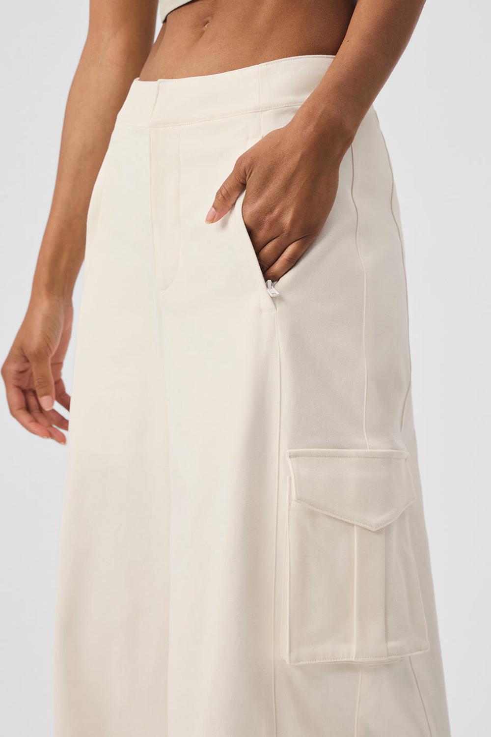 Alo Yoga Show Off Cargo Wide Leg (Regular) Donna Pant Ivory | Italia  VNA-021978