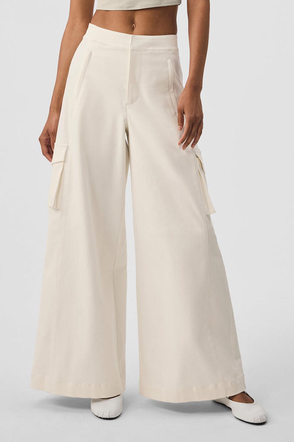 Alo Yoga Show Off Cargo Wide Leg (Regular) Donna Pant Ivory | Italia  VNA-021978