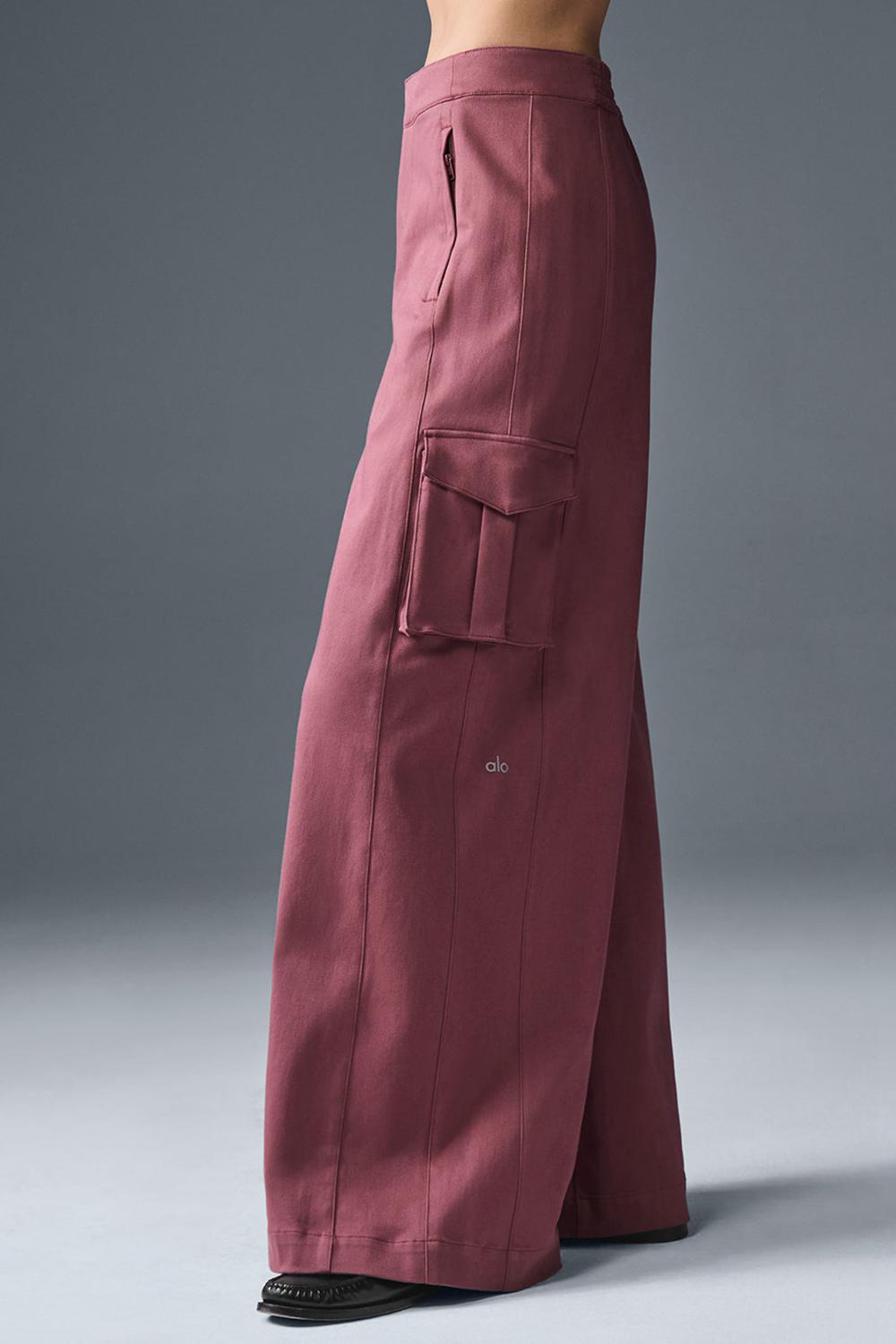 Alo Yoga Show Off Cargo Wide Leg (Regular) Donna Pant Bordeaux | Italia  MOW-640398