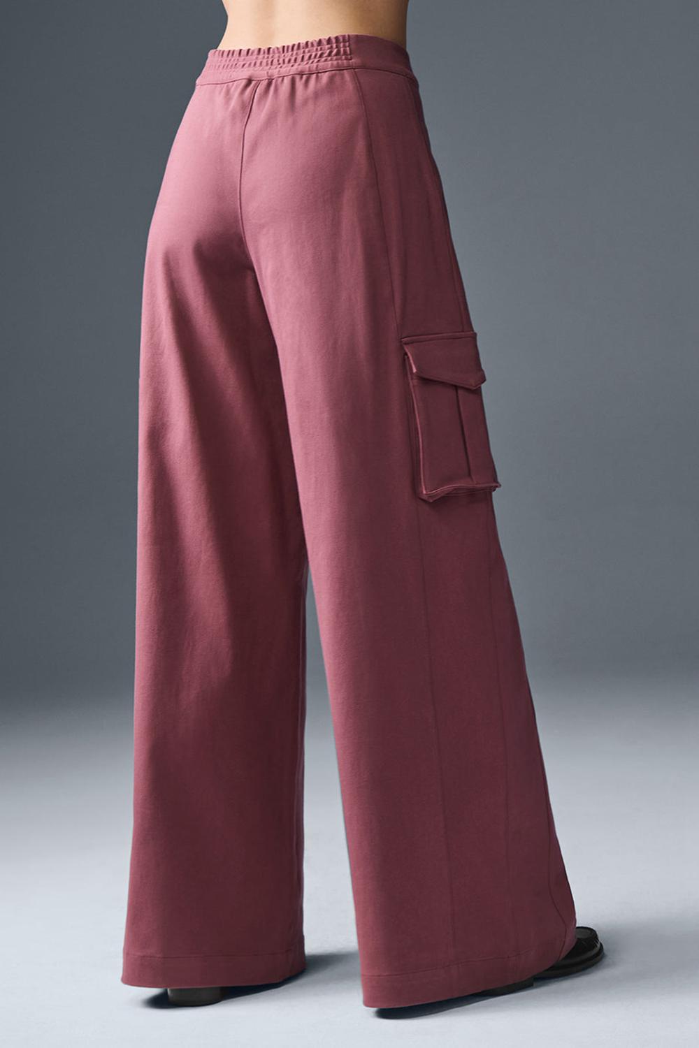 Alo Yoga Show Off Cargo Wide Leg (Regular) Donna Pant Bordeaux | Italia  MOW-640398
