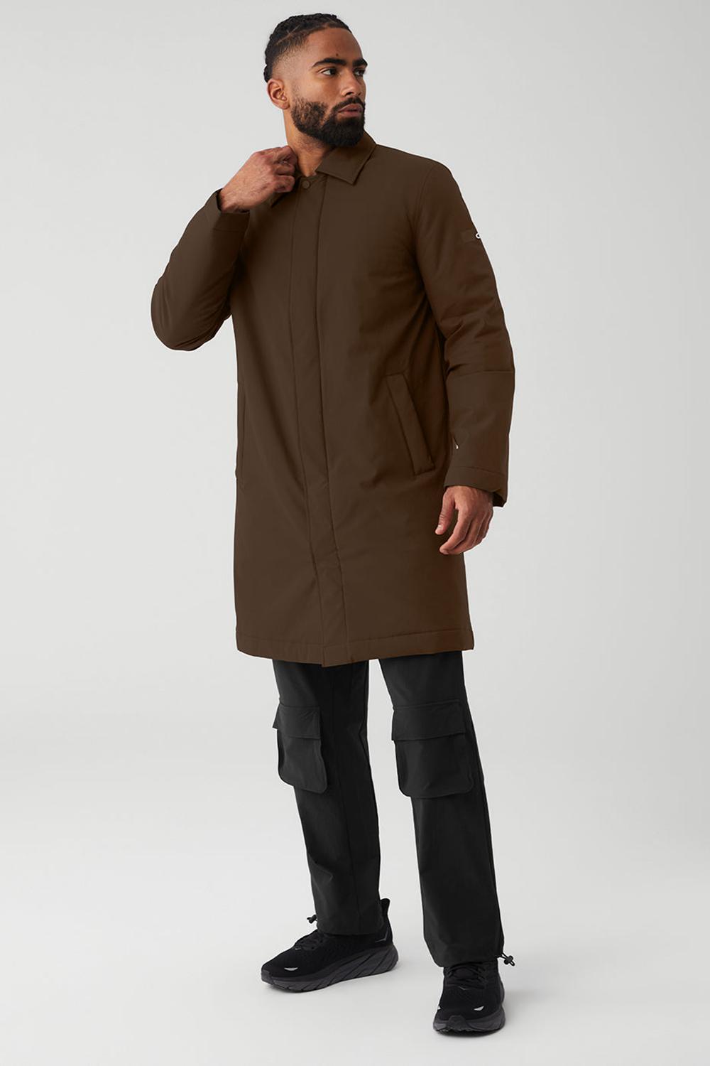 Alo Yoga Signature Uomo Overcoat Espresso | Italia  LEI-957043
