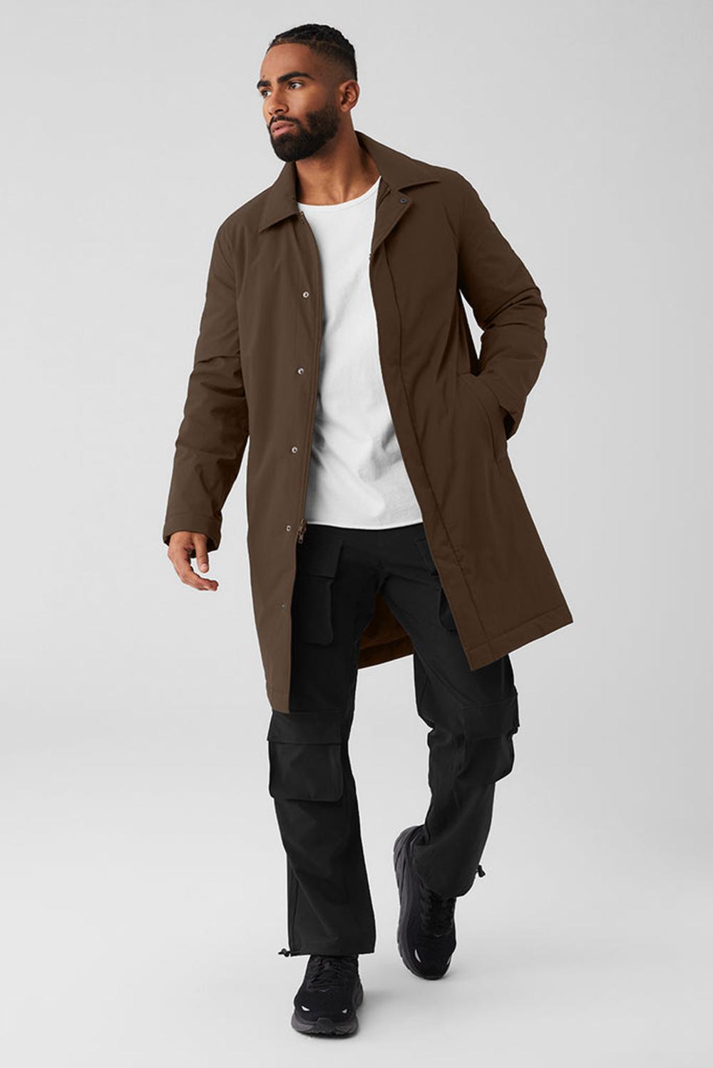 Alo Yoga Signature Uomo Overcoat Espresso | Italia  LEI-957043
