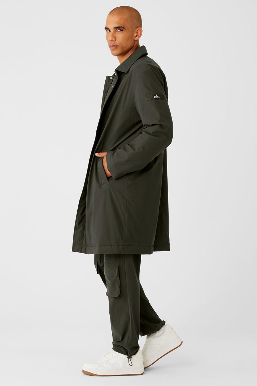 Alo Yoga Signature Uomo Overcoat Verdi | Italia  UDG-530486