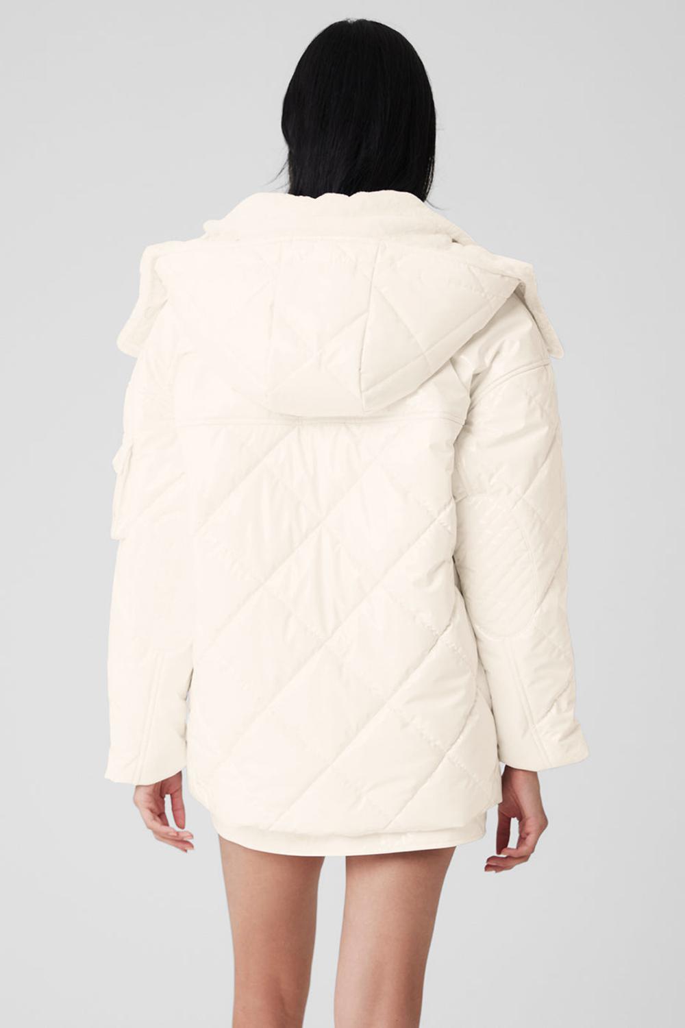 Alo Yoga Snomoto Donna Giacca Puffer Ivory | Italia  QHY-253684