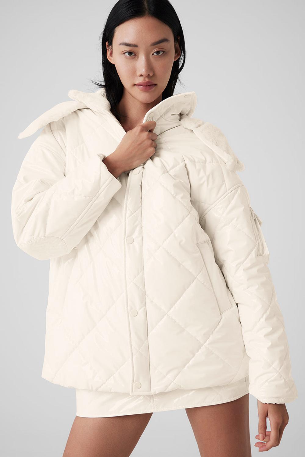 Alo Yoga Snomoto Donna Giacca Puffer Ivory | Italia  QHY-253684