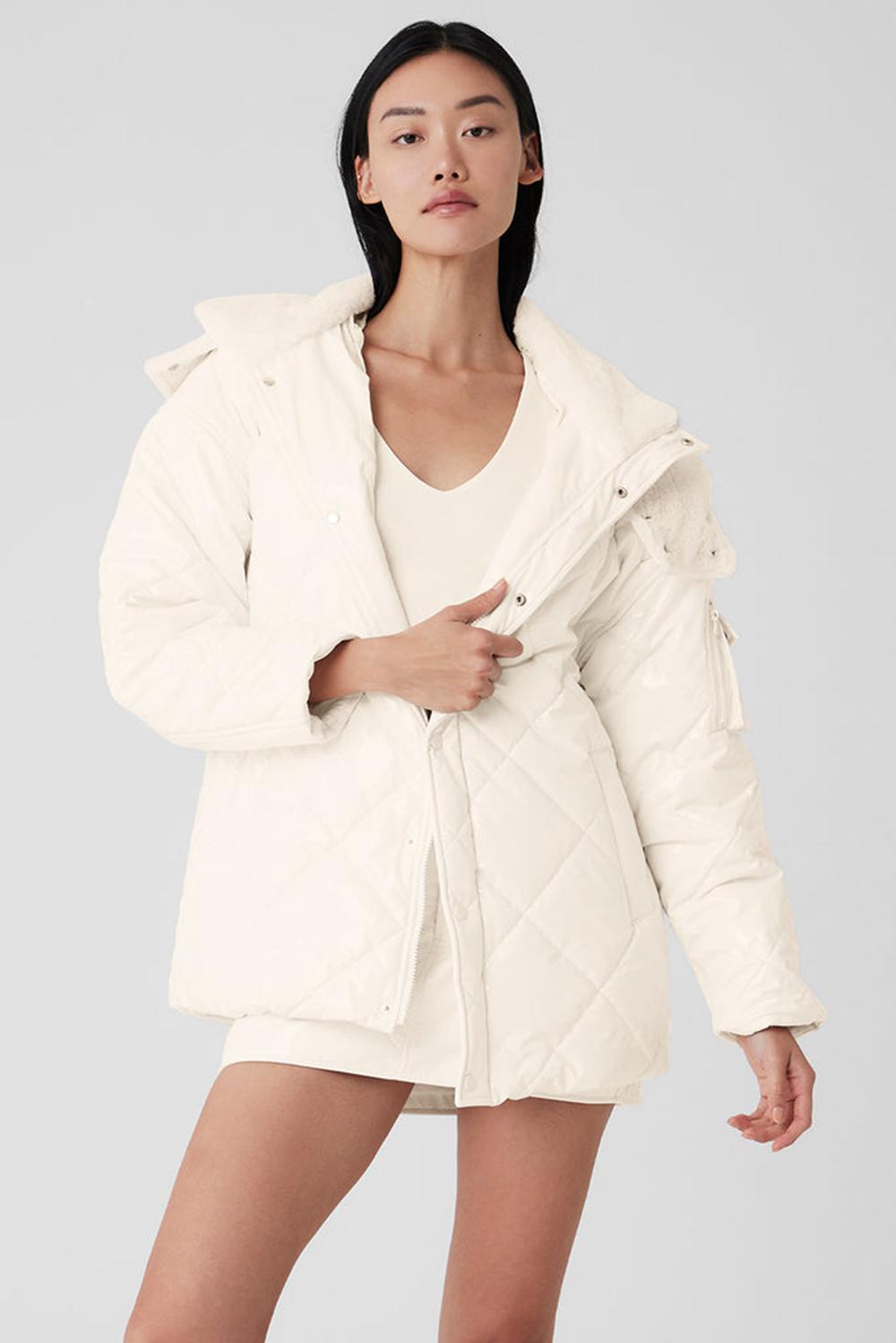 Alo Yoga Snomoto Donna Giacca Puffer Ivory | Italia  QHY-253684