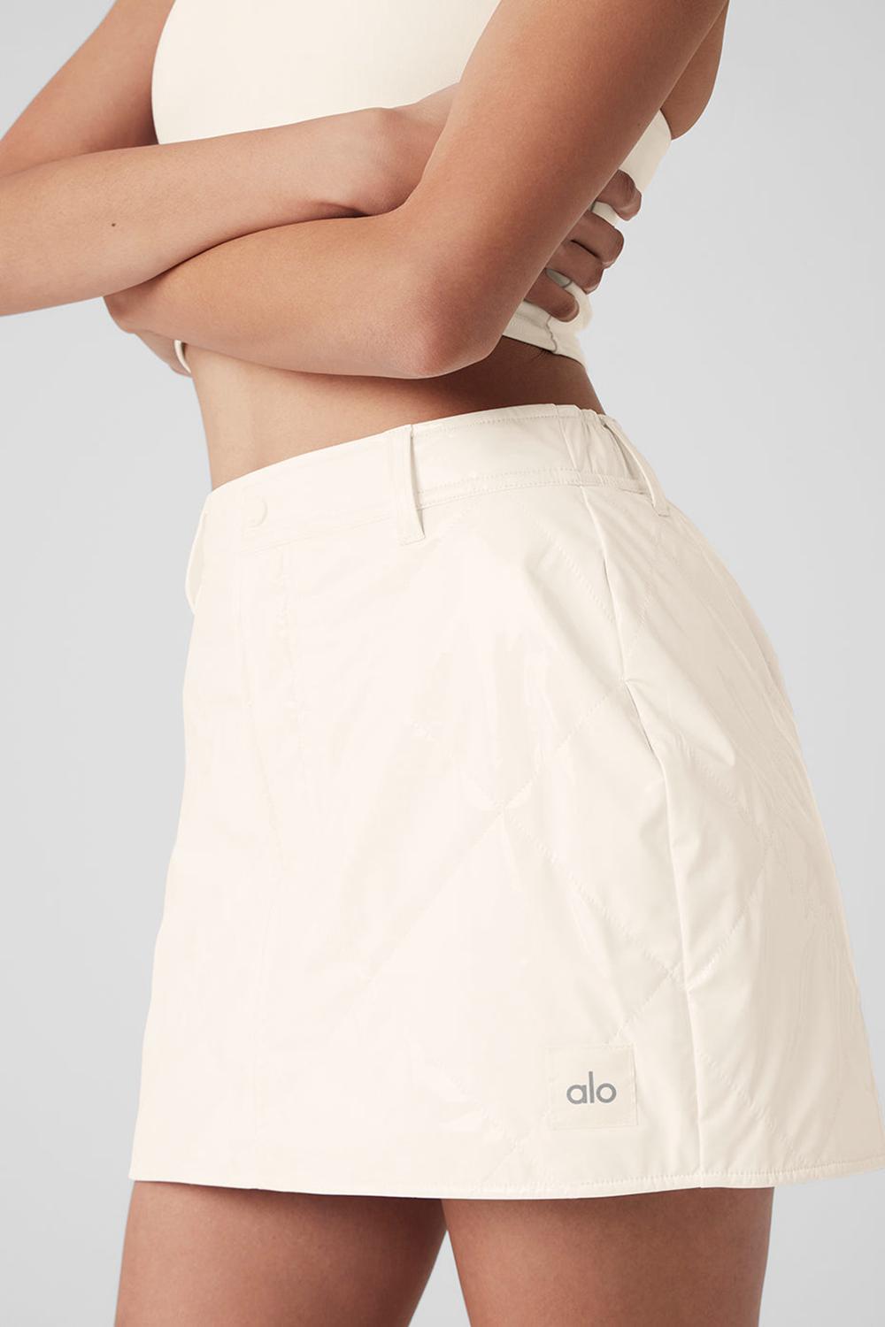 Alo Yoga Snomoto Mini Donna Gonna Ivory | Italia  DRY-506137