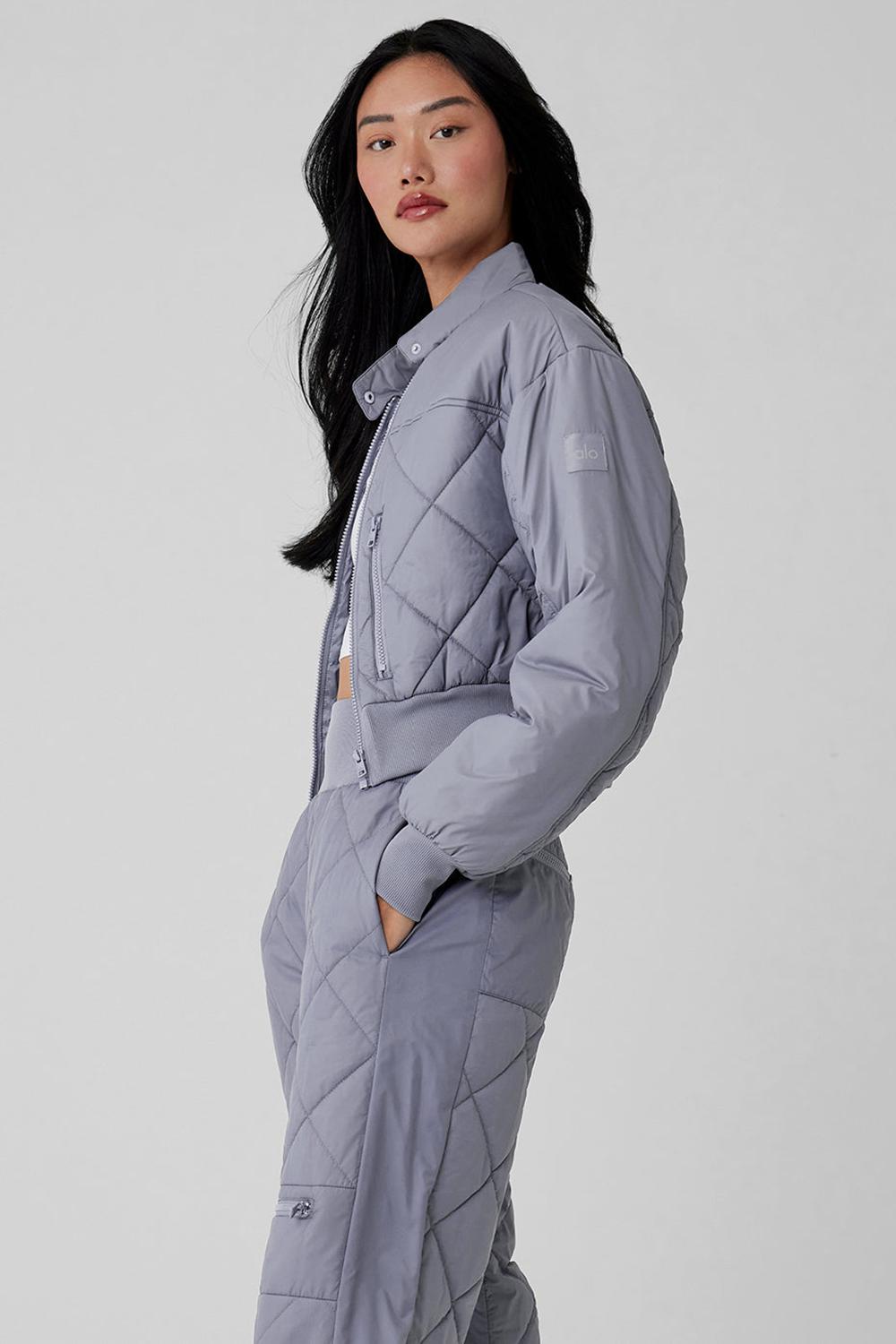 Alo Yoga Snowrider Donna Giacca Puffer Fog | Italia  EXP-532684