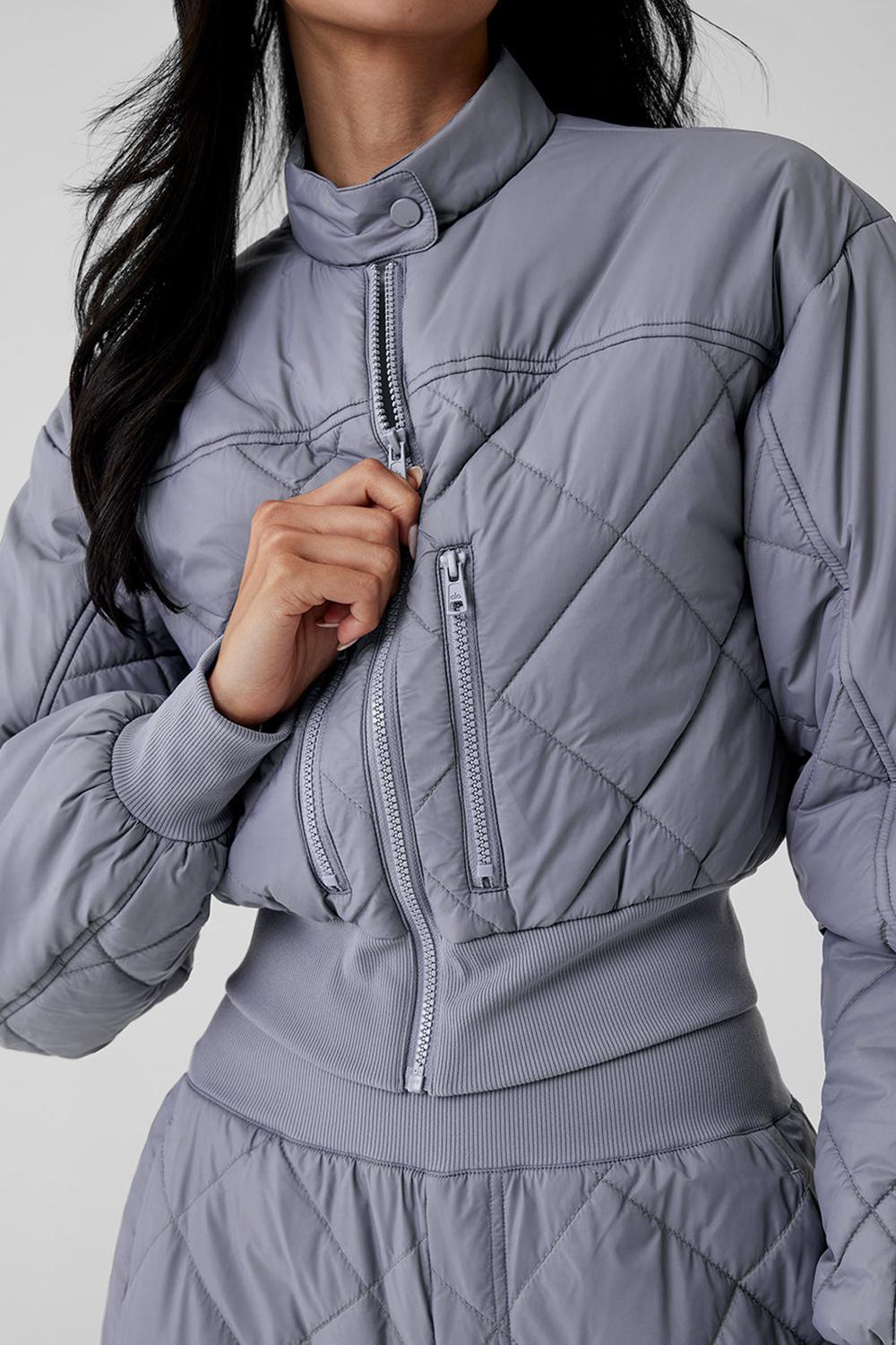 Alo Yoga Snowrider Donna Giacca Puffer Fog | Italia  EXP-532684