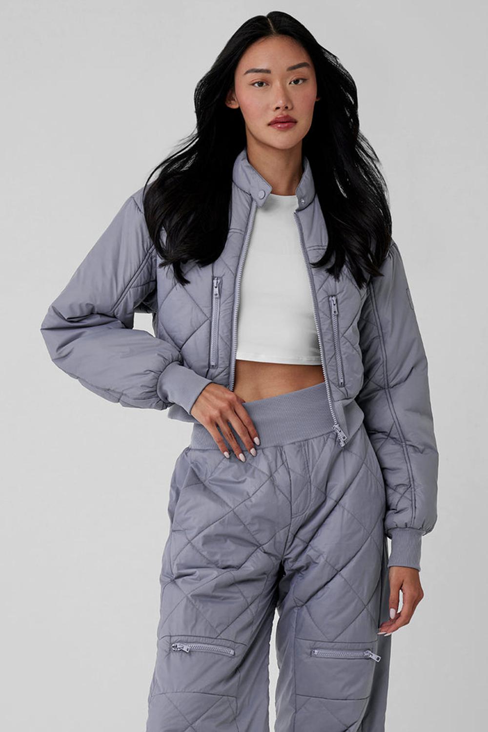 Alo Yoga Snowrider Donna Giacca Puffer Fog | Italia  EXP-532684