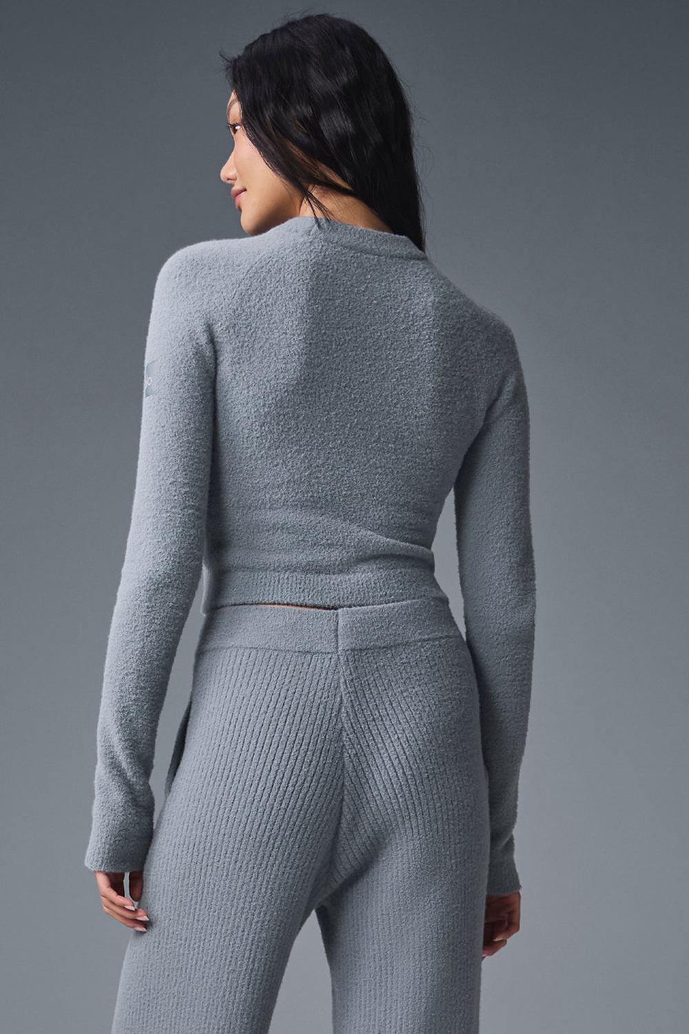 Alo Yoga Snuggle Up Donna Maniche Lunghe Grigie | Italia  USZ-503492