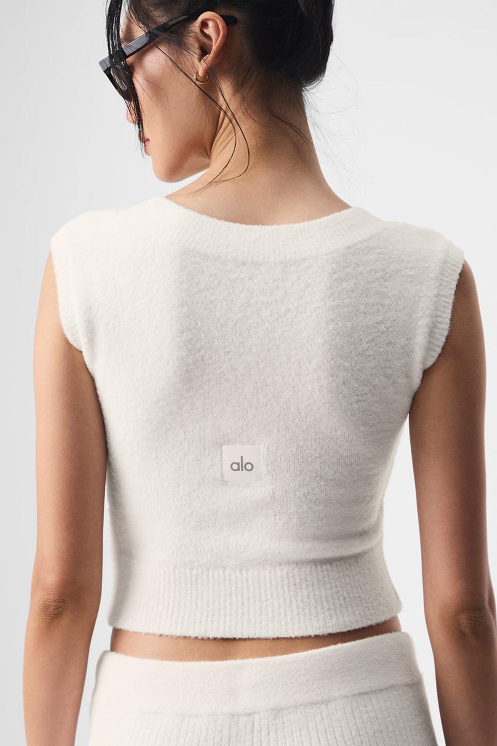 Alo Yoga Snuggle Up Donna Short Sleeve Ivory | Italia  NQO-248796