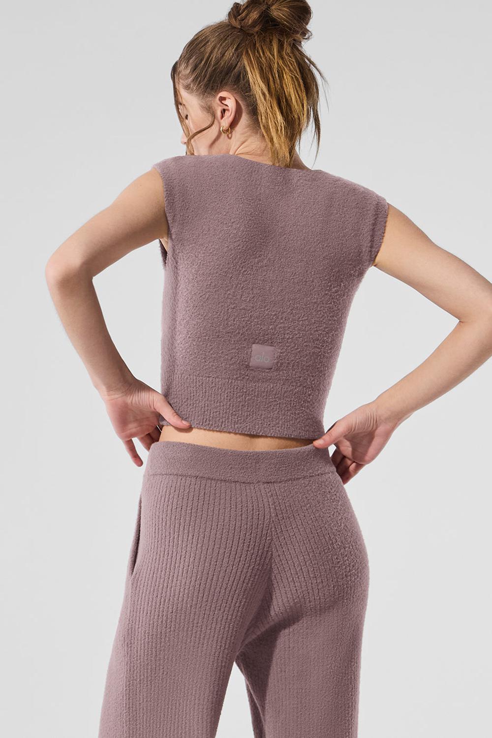 Alo Yoga Snuggle Up Donna Short Sleeve Mushroom | Italia  FBD-415307