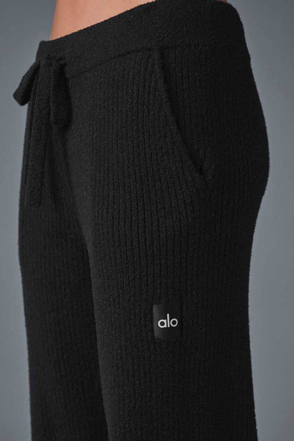 Alo Yoga Snuggle Up Sweater High-Waist Wide Leg Donna Pant Nere | Italia  MUL-135429