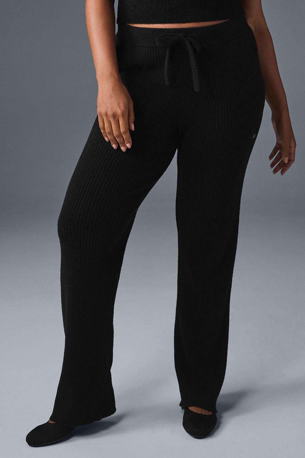 Alo Yoga Snuggle Up Sweater High-Waist Wide Leg Donna Pant Nere | Italia  MUL-135429