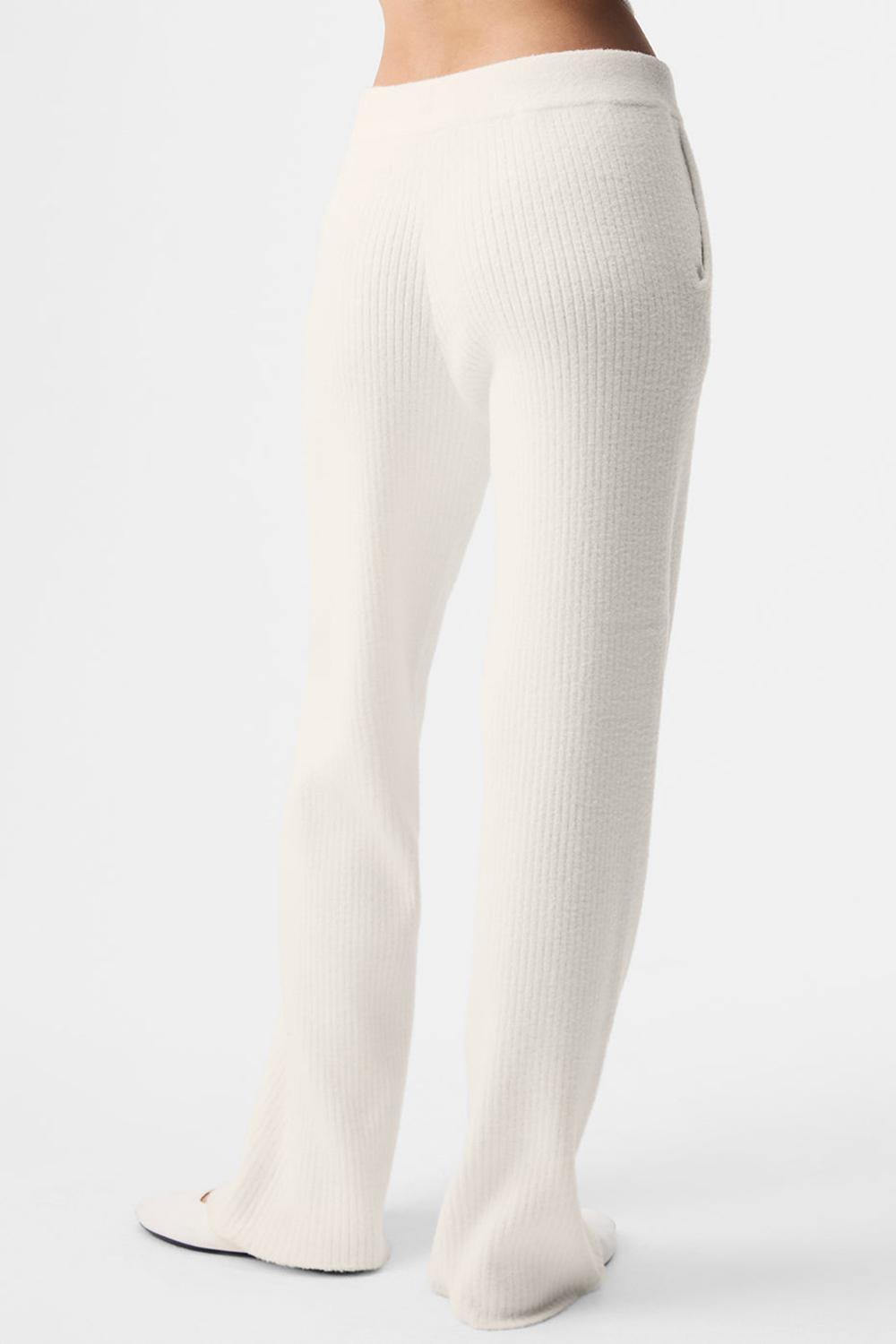 Alo Yoga Snuggle Up Sweater High-Waist Wide Leg Donna Pant Ivory | Italia  OLU-503726