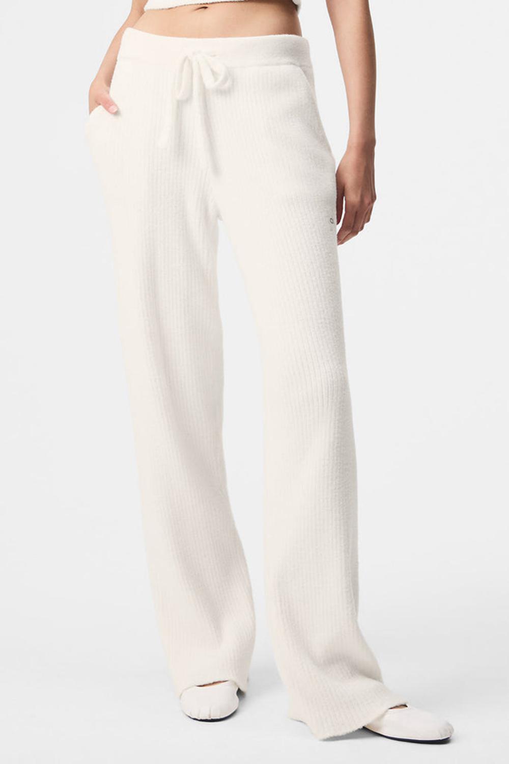 Alo Yoga Snuggle Up Sweater High-Waist Wide Leg Donna Pant Ivory | Italia  OLU-503726
