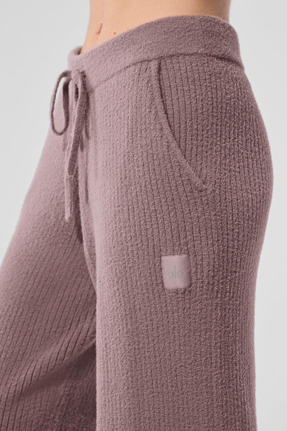 Alo Yoga Snuggle Up Sweater High-Waist Wide Leg Donna Pant Mushroom | Italia  YLE-892475