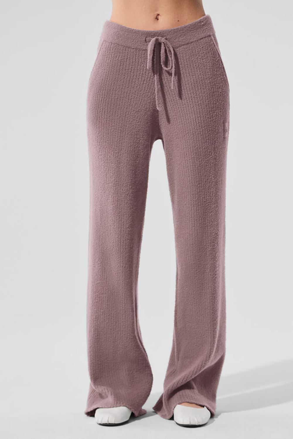 Alo Yoga Snuggle Up Sweater High-Waist Wide Leg Donna Pant Mushroom | Italia  YLE-892475