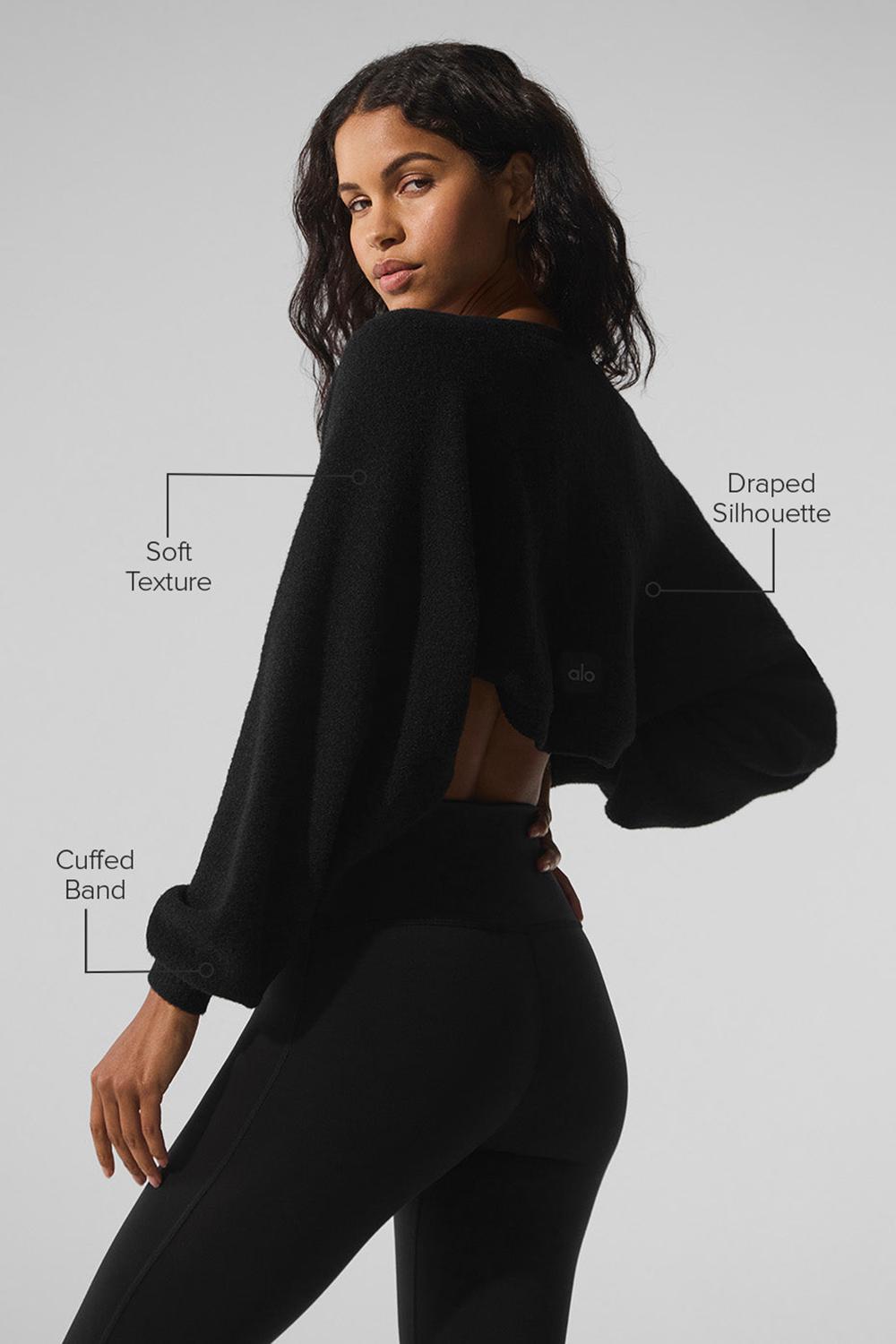 Alo Yoga Snuggle Up Sweater Shawl Donna Sciarpa Nere | Italia  OQF-645123