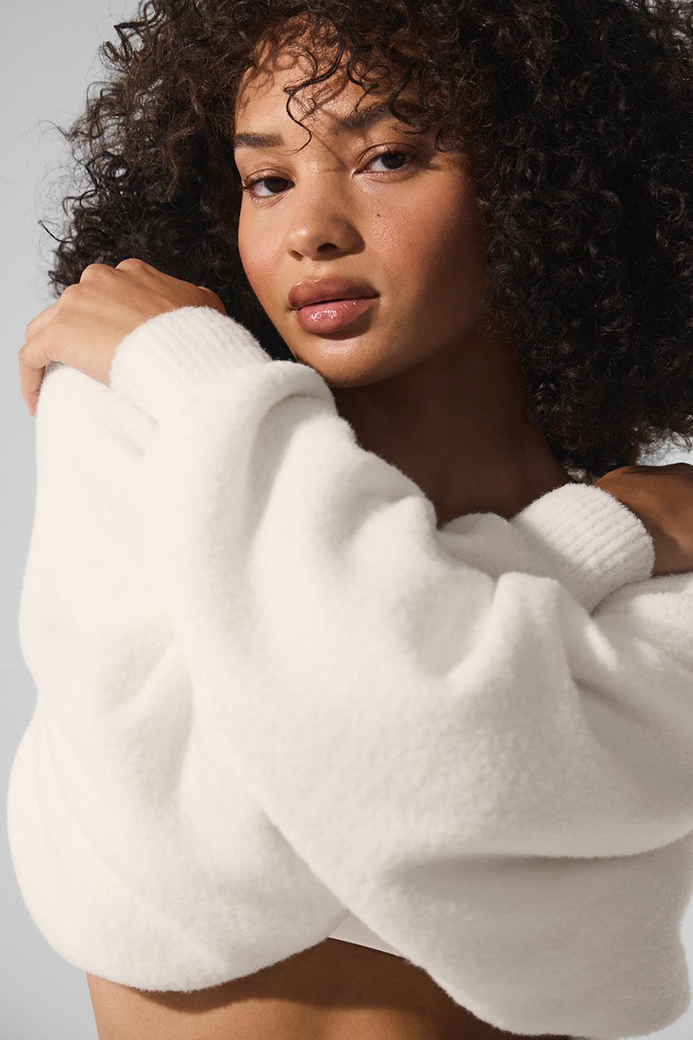 Alo Yoga Snuggle Up Sweater Shawl Donna Sciarpa Ivory | Italia  KRI-157328