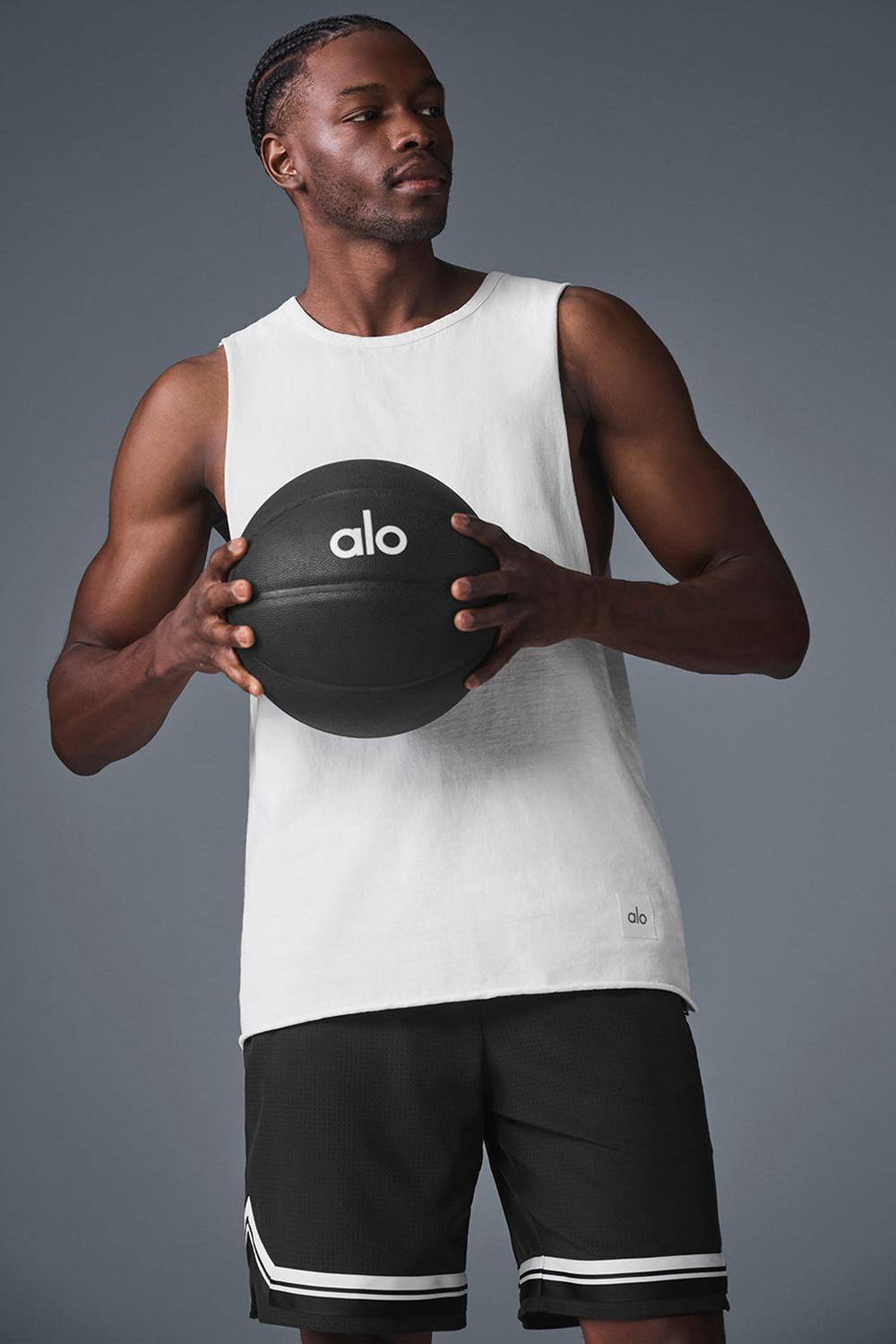 Alo Yoga Society Raw Edge Uomo Tank Bianche | Italia  SBM-153086
